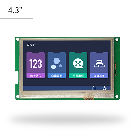 4.3英寸4008云顶高性价比DGUSII串口屏DMT48270C043_06W低功耗音乐播放